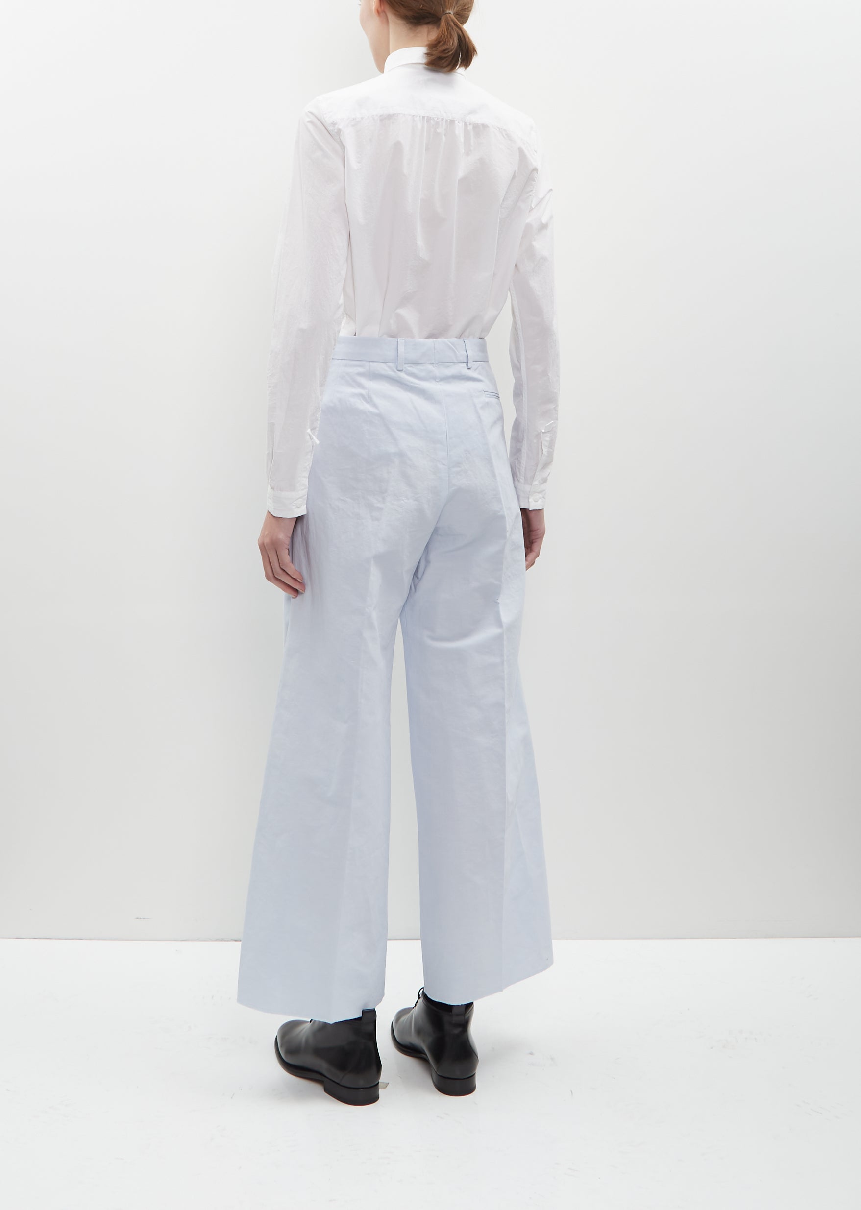 Cream Cotton Linen Pants | ALISHKA-TROUSER-112 | Cilory.com
